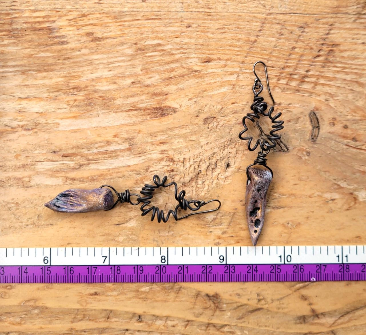Minimalist and primitive earrings with handmade ceramics.. – photo 10